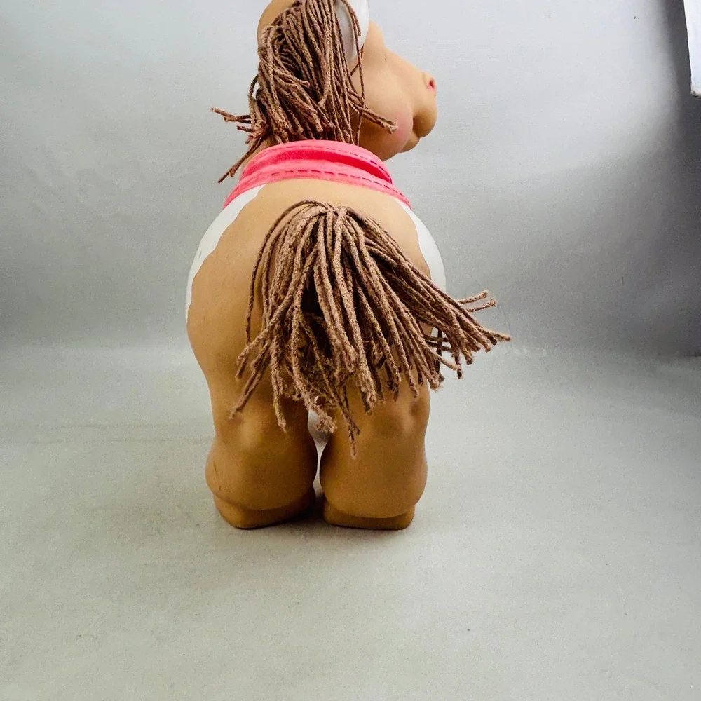 Vtg Cabbage Patch Kids CPK Crimp n Curl Pony Horse 1992 Tan White Pink Saddle